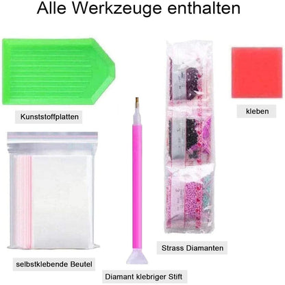 Diamant Painting Kinder Set – 4 Tiere Mosaik Bilder DIY