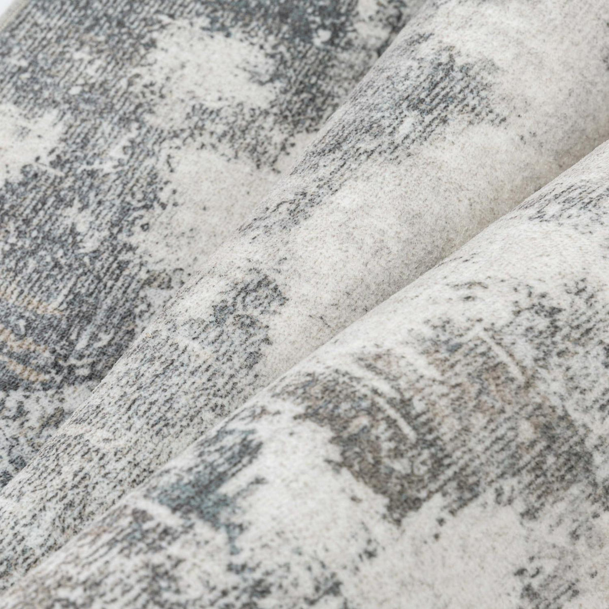 Abstraktes Wohnzimmer Teppich Blau-Grau 200x300cm Rutschfest Kurzflor