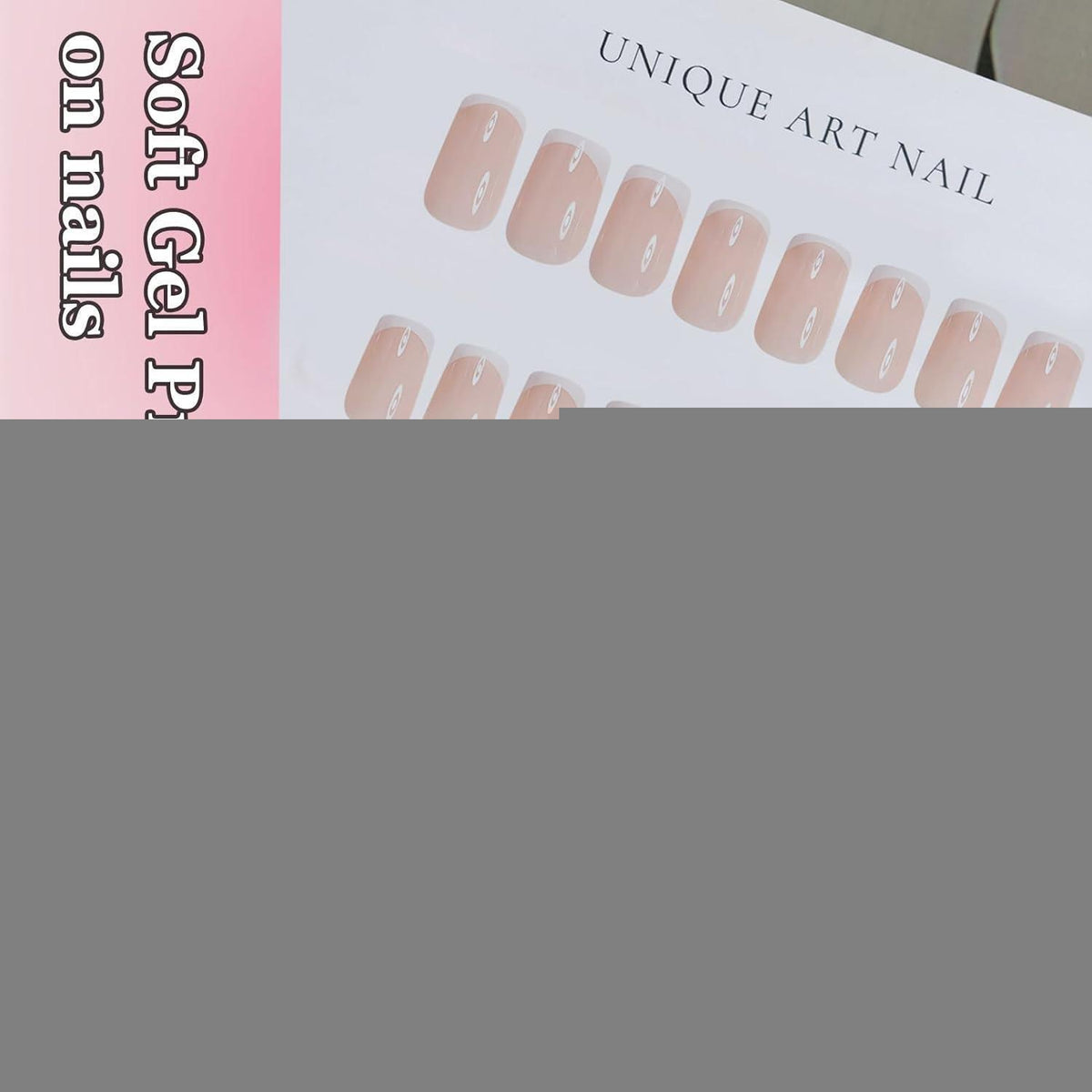 Französische Press-On Nägel Weiß – 24 Stück mit Nagelkleber