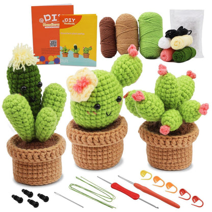 Häkelset für Anfänger: 3 Kakteen Amigurumi mit Anleitung