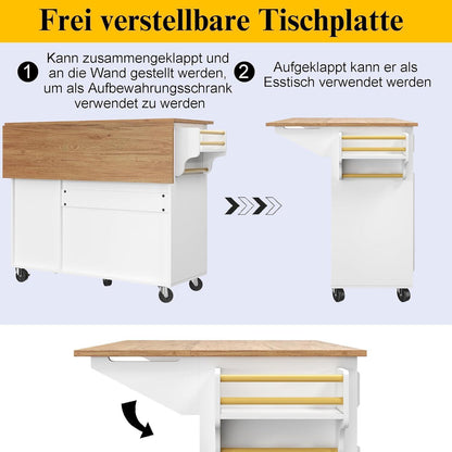 Kücheninsel weiß – Multifunktionale Servierwagen mit Stauraum