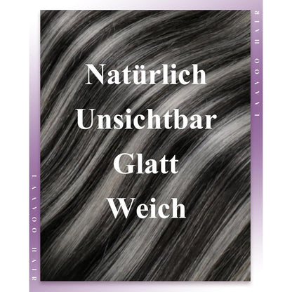 Echthaar Micro Weft Extensions Balayage Schwarz 50cm