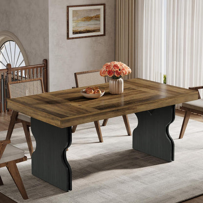 Rustikaler Esstisch 160cm – MDF Landhausstil für 4-6 Personen
