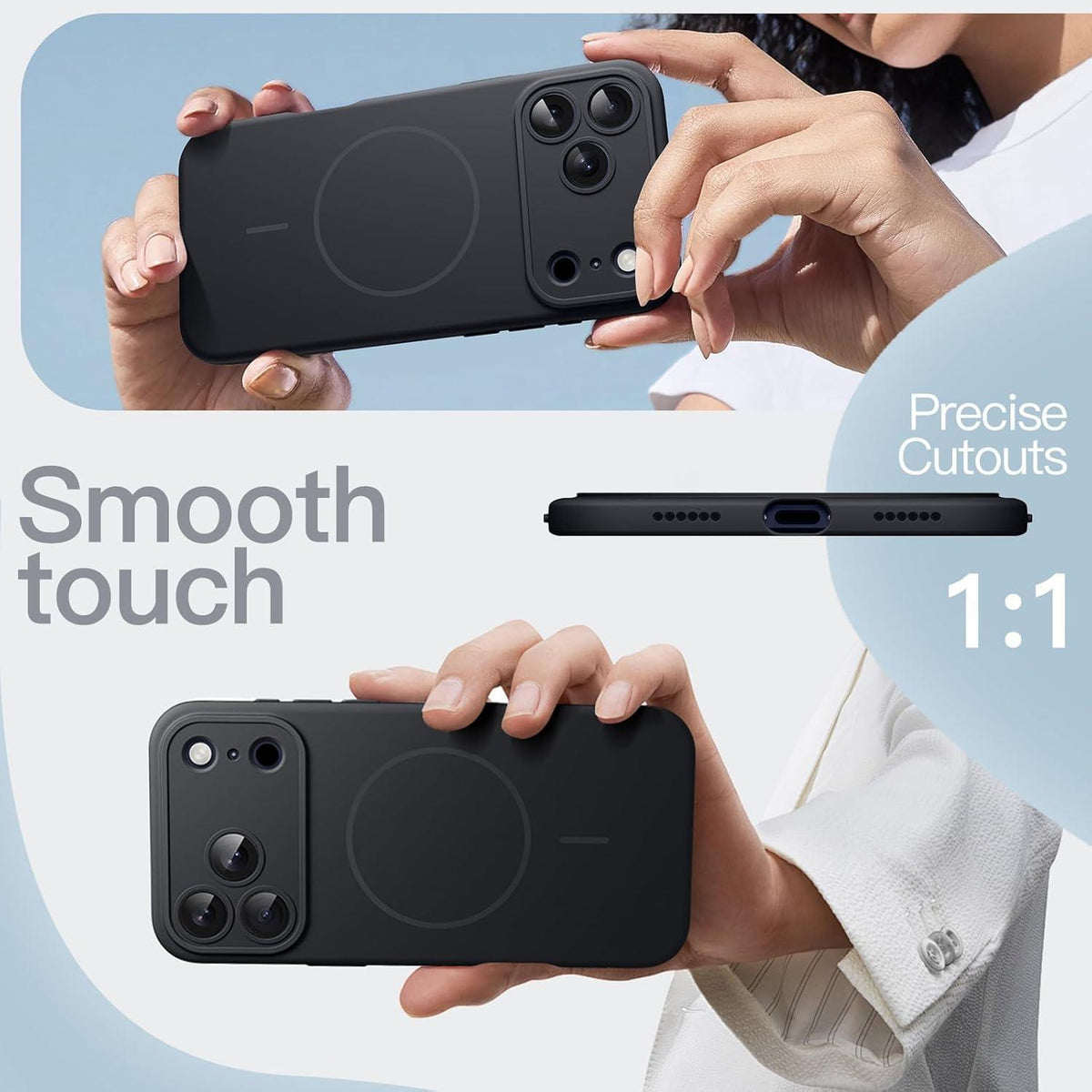 Magnetische Silikon Hülle für iPhone 17 Pro Max mit MagSafe