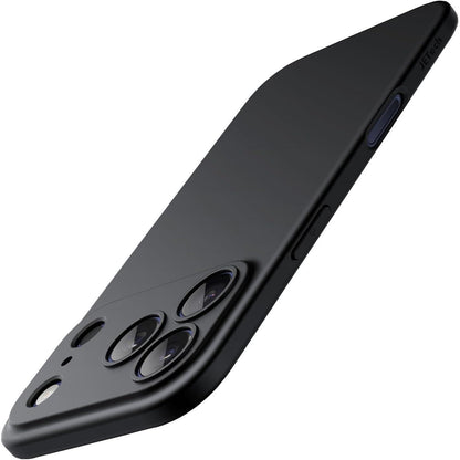iPhone 17 Pro Hülle, ultradünn, matt, Kameraschutz, Schwarz