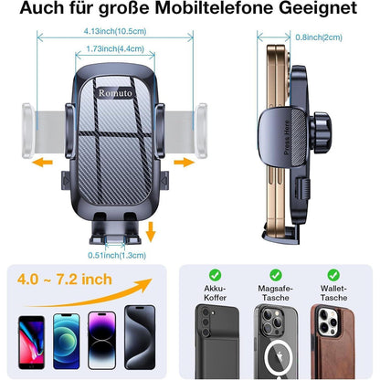 Handyhalter Auto 360° Drehbar – Saugnapf, Lüftung, Armaturenbrett