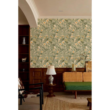Selbstklebende Fototapete Blumen Design 44x300cm Vintage Wanddeko