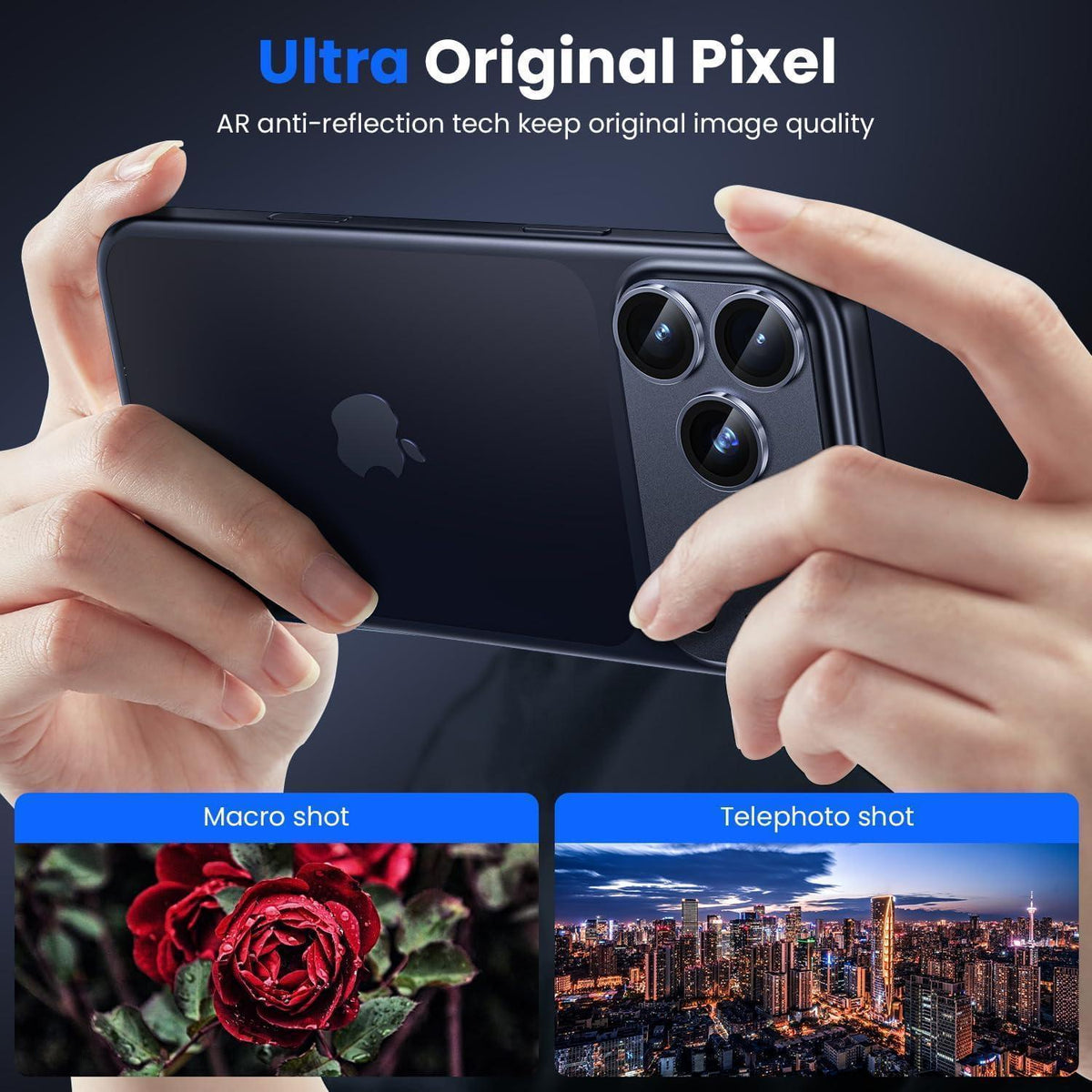 Kameraschutz iPhone 17 Pro Matt Metall Deep Blue