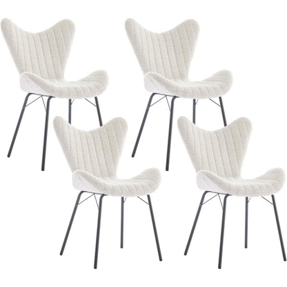 Esszimmerstühle 4er Set, Oatmeal Chenille Polsterstuhl