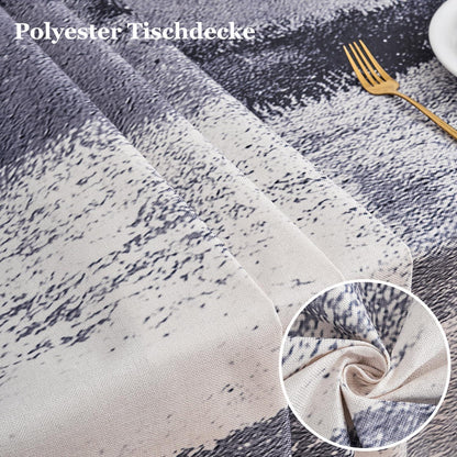 Tischdecke Anthrazit Modern 140x200 cm | Abwaschbar & Vielseitig