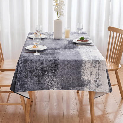 Tischdecke Anthrazit Modern 140x200 cm | Abwaschbar & Vielseitig