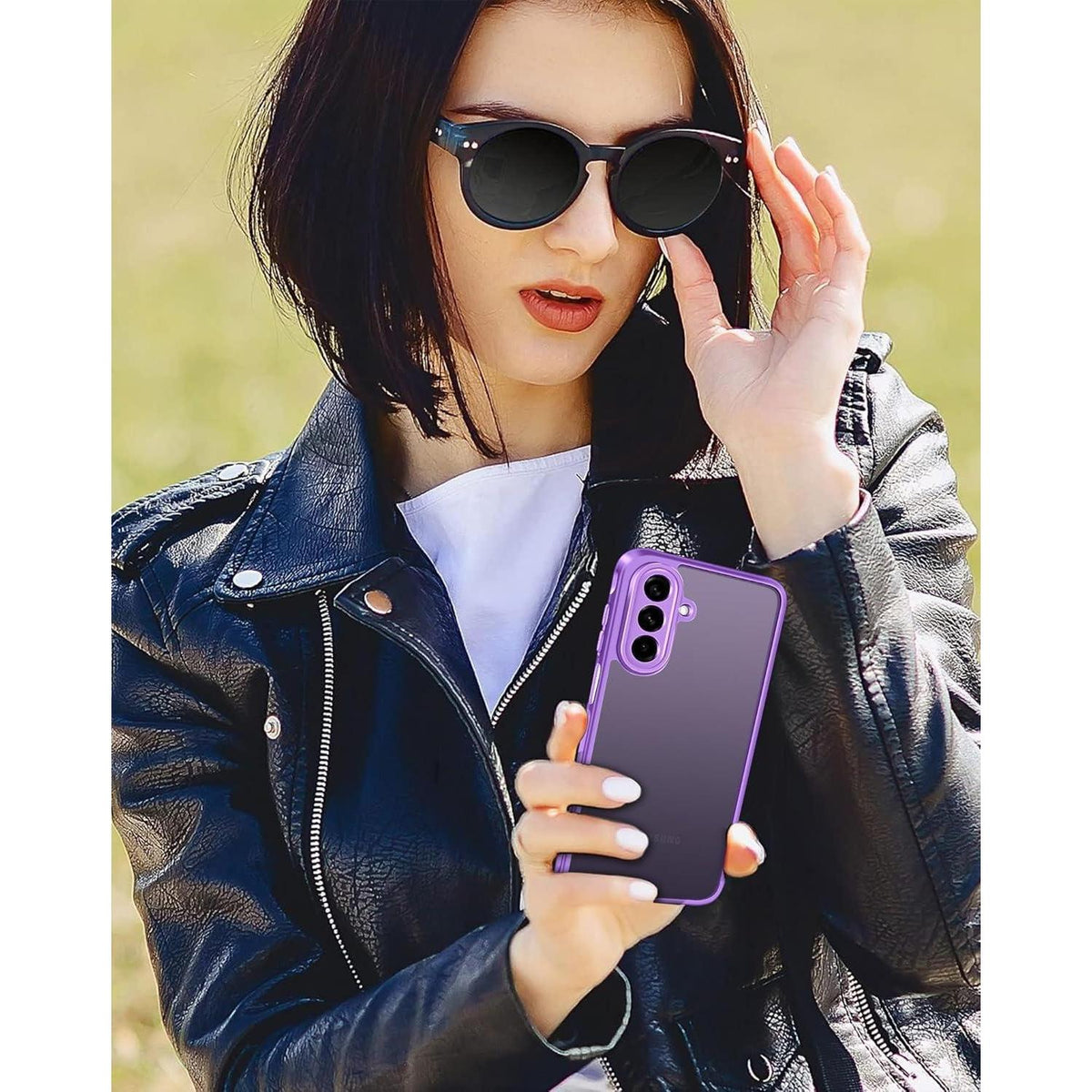 Schutzhülle für Samsung Galaxy A17 4G/5G mit Panzerglas, Helllila
