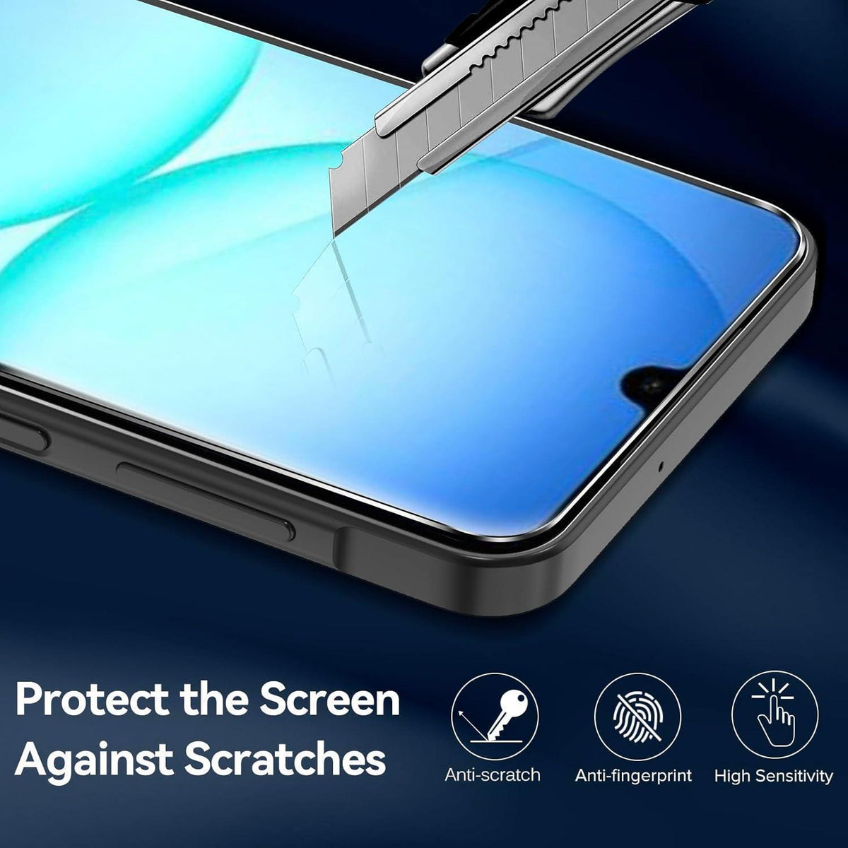 Schutzhülle für Samsung Galaxy A17 4G/5G mit Panzerglas, Hellblau
