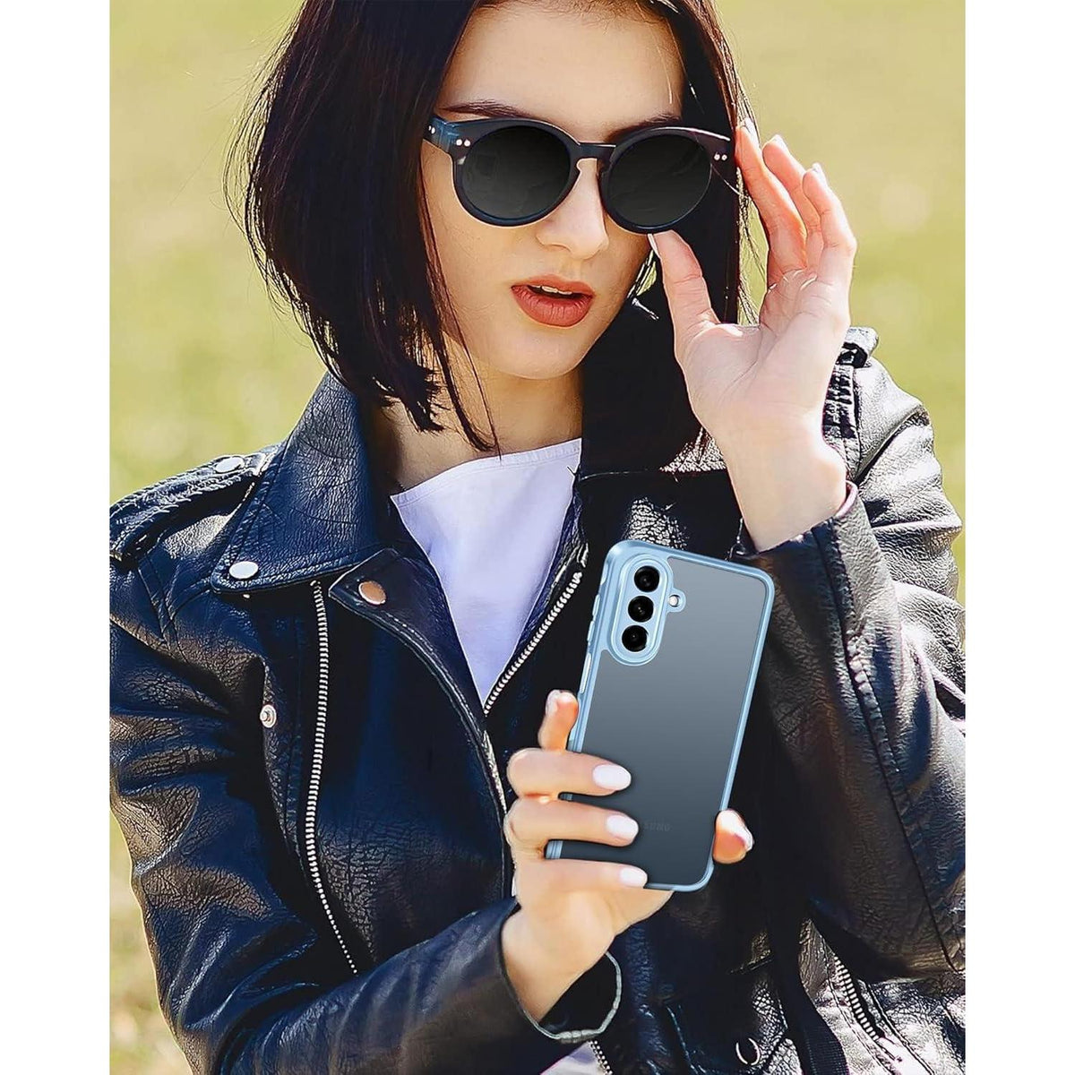 Schutzhülle für Samsung Galaxy A17 4G/5G mit Panzerglas, Hellblau