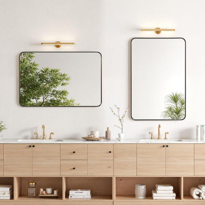 Wandspiegel Schwarz 90x60cm – Moderner Badezimmer Spiegel