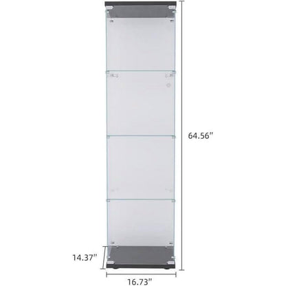 Moderne Glasvitrine mit Schloss – Sammlerstück für Wohnzimmer