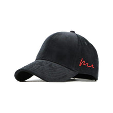 Cord Baseball Cap Herren Damen XL Verstellbar Wintermütze Schwarz