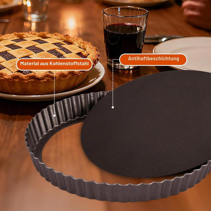 Quicheform Set | 2 Tarteformen mit Hebeboden (22+24cm)