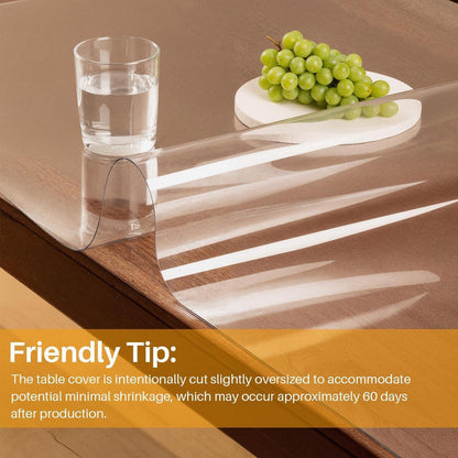 Transparente Tischdecke wasserdicht 120x160cm | PVC Tischschutz Esstisch