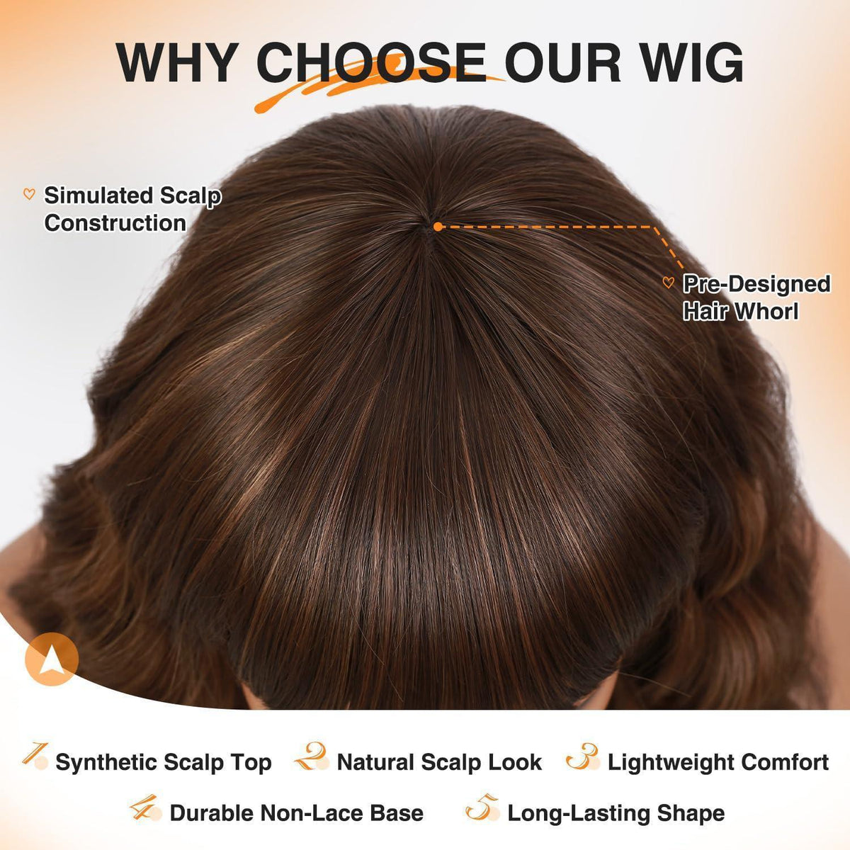 Welliger Bob mit Pony, Ombré Blond Synthetikperücke 12 Zoll