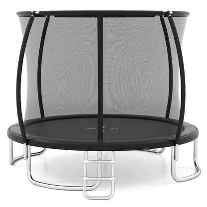GYMAX Gartentrampolin 305cm mit Sicherheitsnetz & Leiter