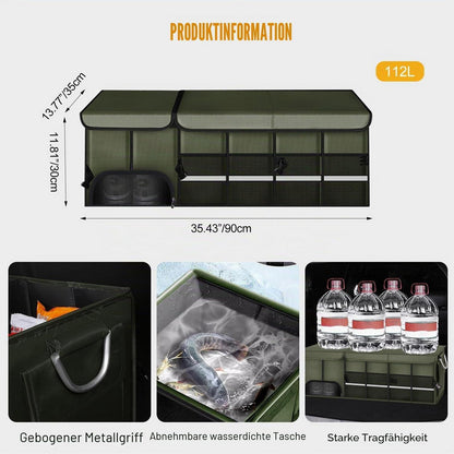 Kofferraum Organizer XL, Oxford-Gewebe, Wasserdicht & Faltbar