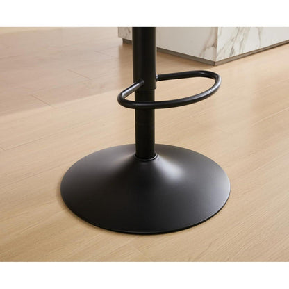 Moderner Barhocker 4er Set, Höhenverstellbar & 360° Drehbar, Gelb