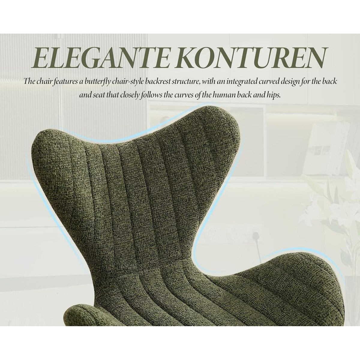 Moderner Barhocker 4er Set, Höhenverstellbar, Grün