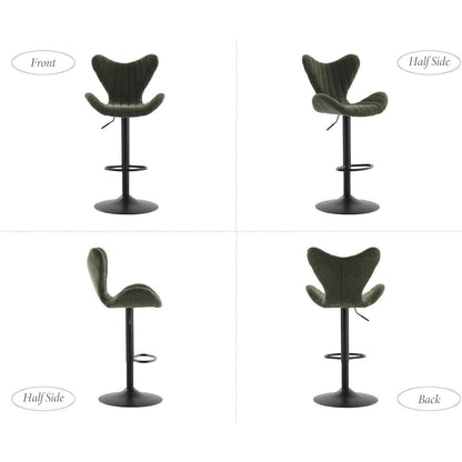Moderner Barhocker 4er Set, Höhenverstellbar, Grün
