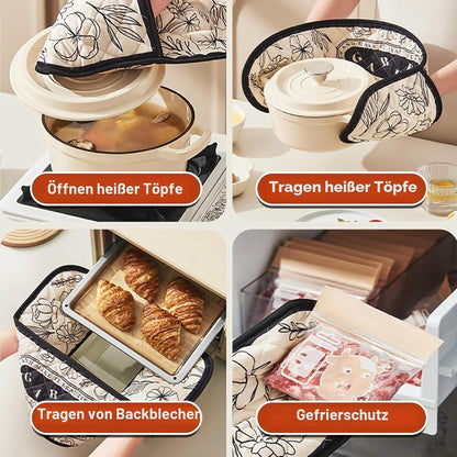 Doppelter Ofenhandschuh aus Baumwolle – Hitzebeständig & Komfortabel