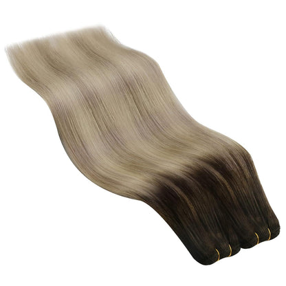 Echthaar Tressen Balayage Blond 40cm - Remy Haarverlängerung