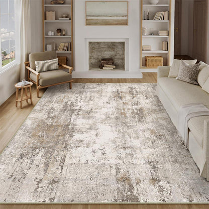 Braun-Grauer Teppich 200x300cm – Waschbar & Rutschfest