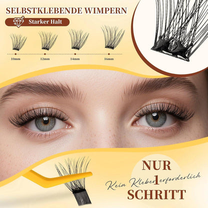 Selbstklebende Wimpern 120 Stück – Kein Kleber, Einfaches Auftragen