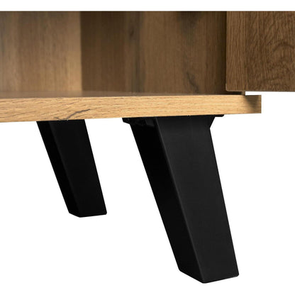 Schuhschrank Holz, Schmal & Hoch, 5 Fächer, Verstellbar
