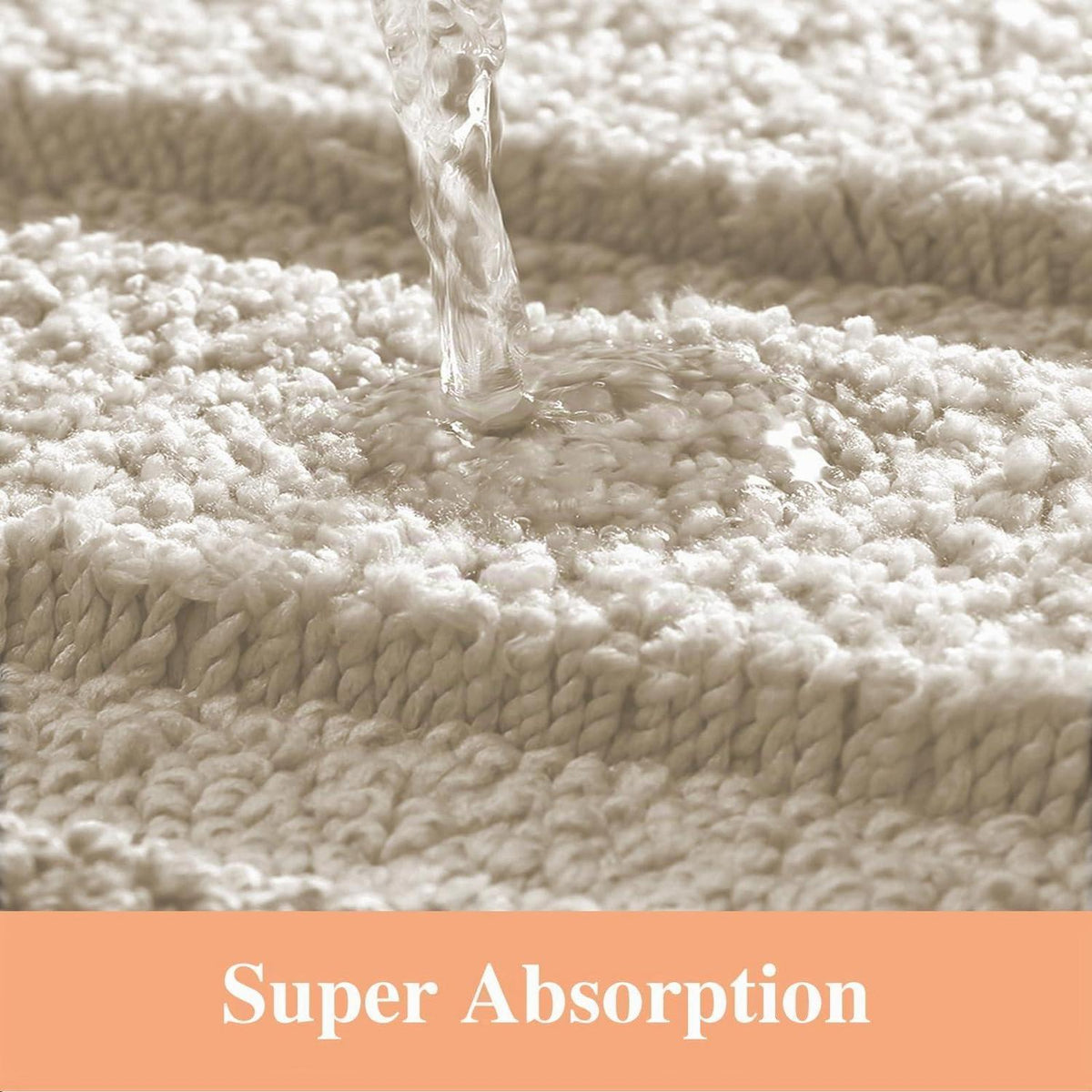 Mikrofaser Badematte super saugfähig 60x120 cm Champagner