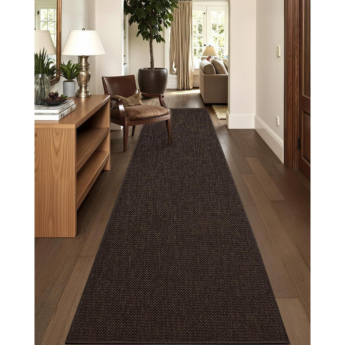 Schmutzfangmatte Braun 91x243cm - Fußmatte Innen für Küche & Flur