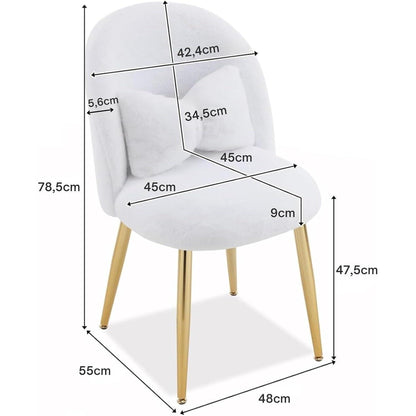 Verstellbarer Sessel mit Kunstfell – Weißer Loungesessel