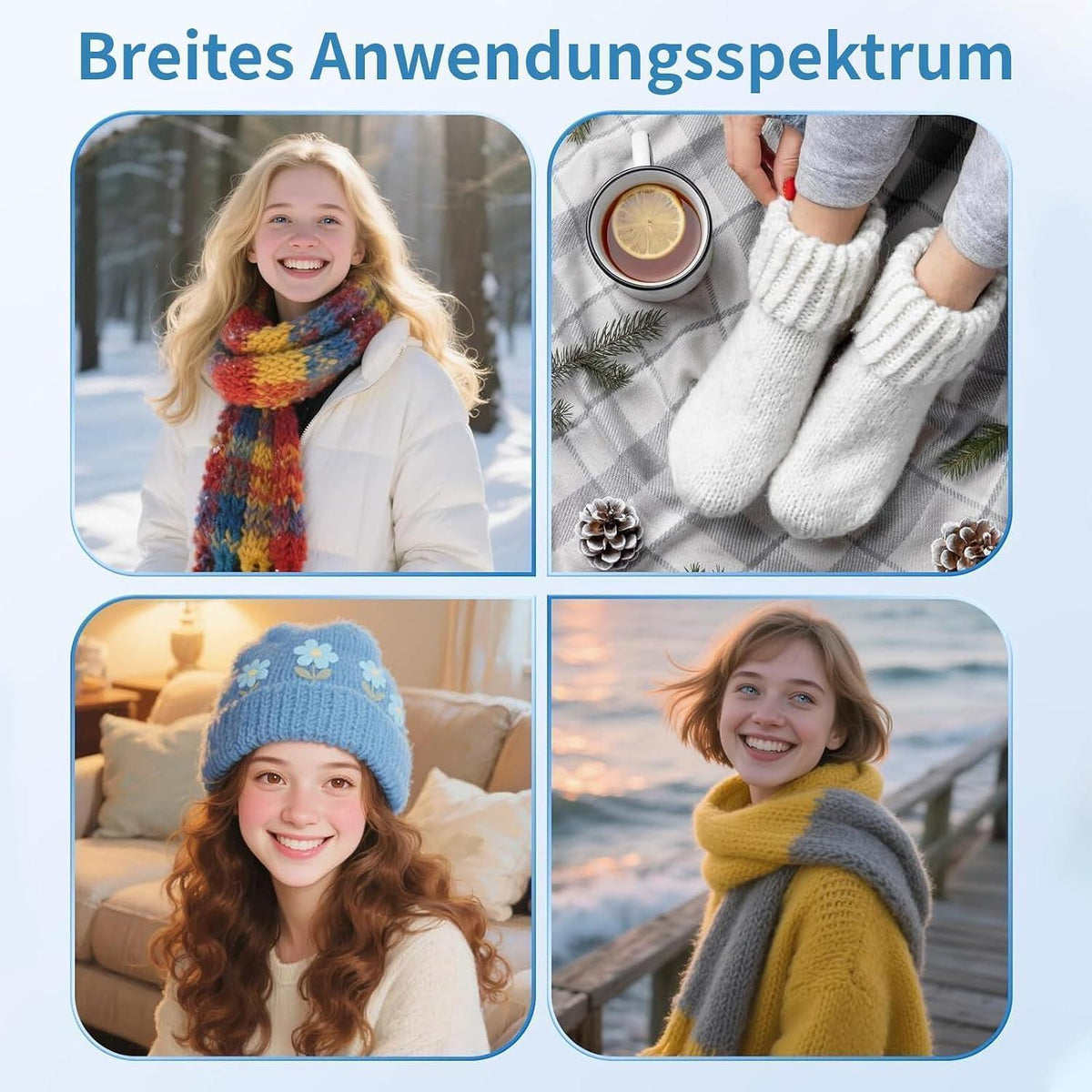 Doppelspitzen Stricknadel Set Edelstahl – 65 Teile, 13 Größen