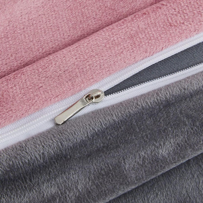Winter Bettwäsche 220x240 Rosa Grau – Warm & Kuschelig 3-teilig