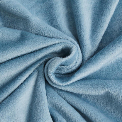 Flauschige Winterbettwäsche 220x240 - Hellblau Grau 3-teilig