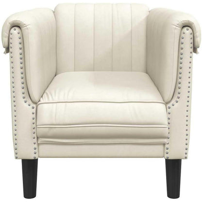 Creme Samt Sessel – Moderner Bodencouch für Wohnzimmer & Schlafzimmer