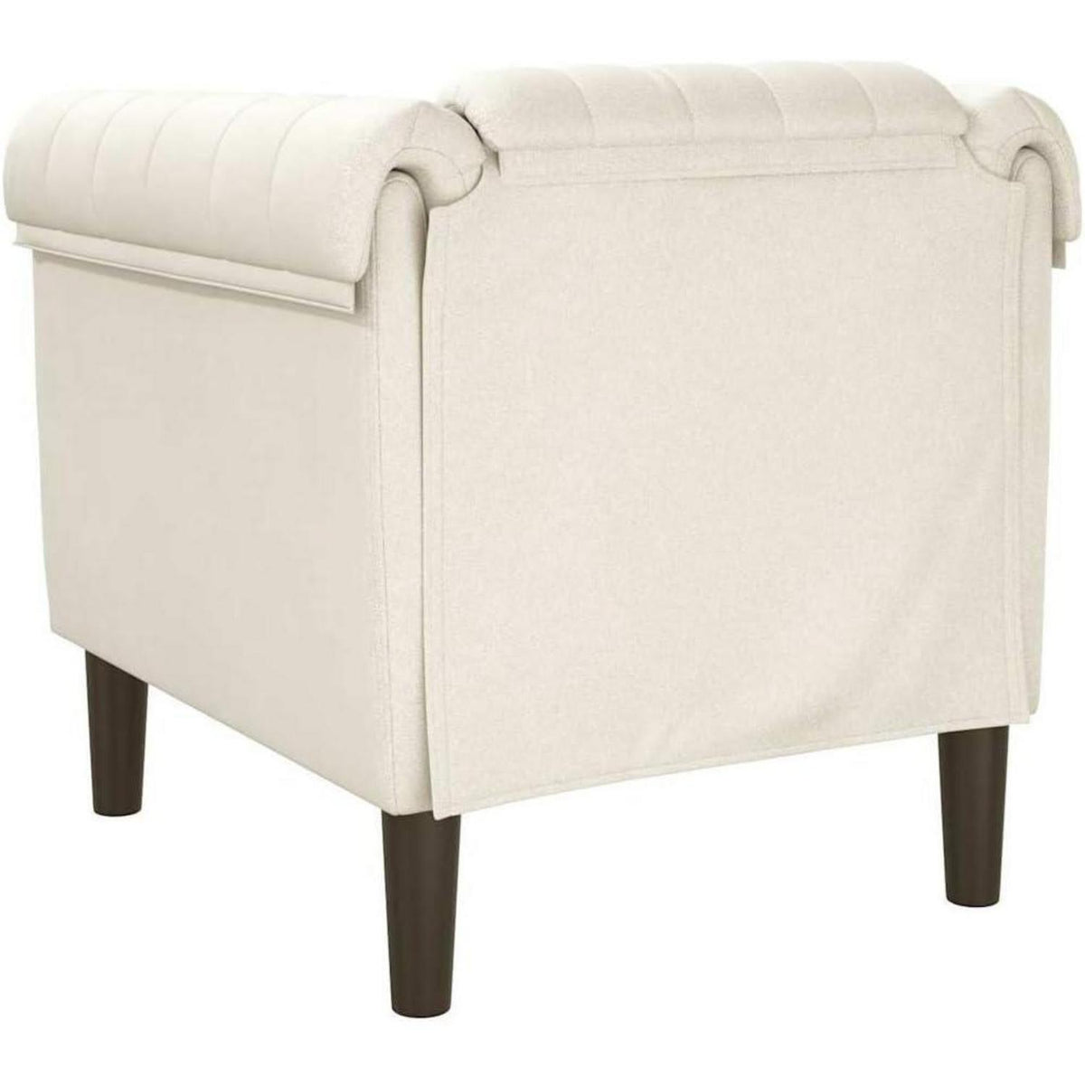 Creme Samt Sessel – Moderner Bodencouch für Wohnzimmer & Schlafzimmer