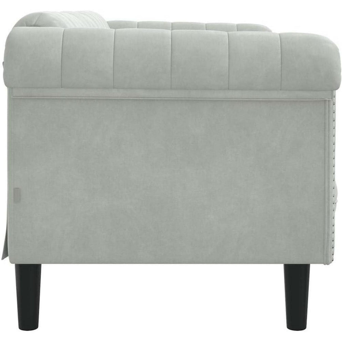 2-Sitzer Sofa Hellgrau Samt – Bequemer Sessel für Wohnzimmer