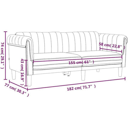 2-Sitzer Sofa Dunkelgrün Samt | Moderner Akzentstuhl mit Kissen