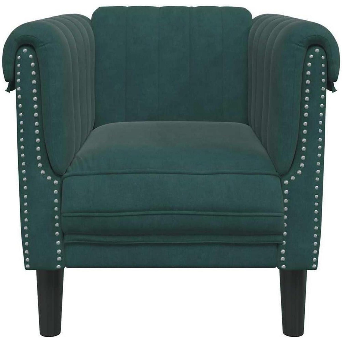 Dunkelgrüner Samt Sessel – Moderner Wohnzimmer Couch