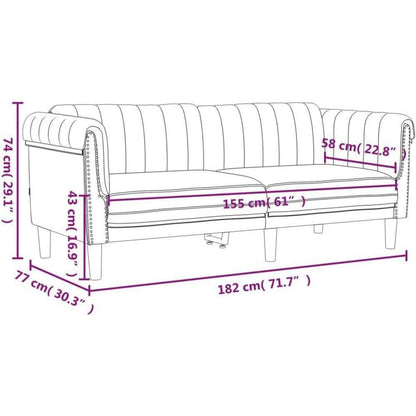 Rosa Samt 2-Sitzer Sofa mit Holzbeinen – Leseecke & Loungesessel