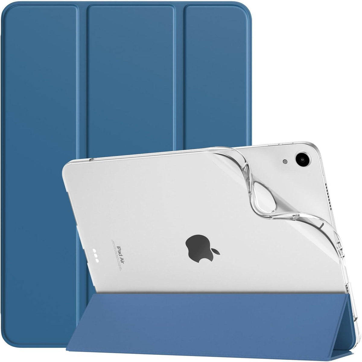 Schlanke Schutzhülle für iPad Air 11 Zoll mit Ständer, Grau Blau