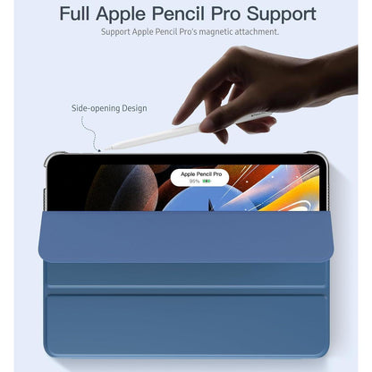 Schlanke Schutzhülle für iPad Air 11 Zoll mit Ständer, Grau Blau