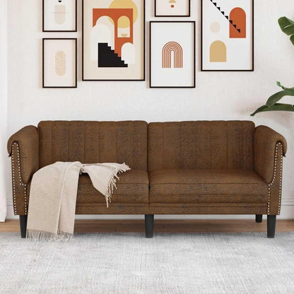 2-Sitzer Sofa Braun Kunstleder – Gemütlicher Sessel für Wohnzimmer