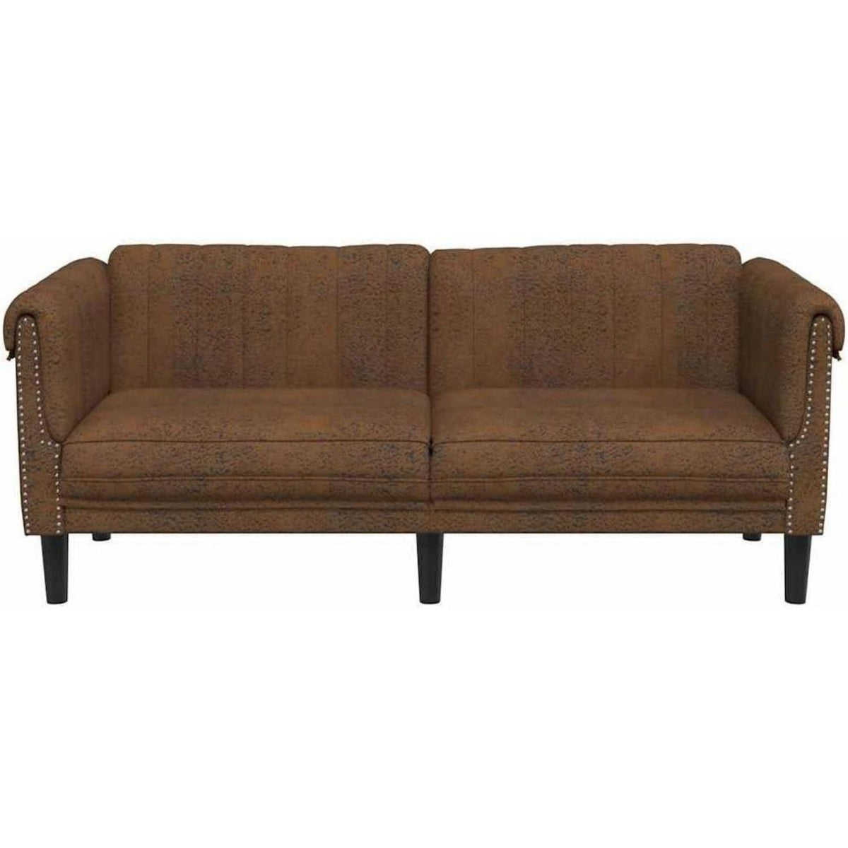 2-Sitzer Sofa Braun Kunstleder – Gemütlicher Sessel für Wohnzimmer